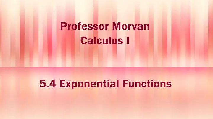 Calculus I - 5.4 Exponential Functions
