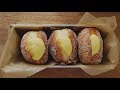 노오븐! 커스타드크림 듬뿍 도넛 : Vanilla custard cream filled doughnut | Honeykki 꿀키 - 노오븐! 커스타드크림 듬뿍 도넛 : Vanilla custard cream filled doughnut | Honeykki 꿀키