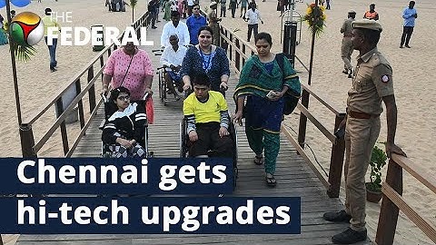 Udhayanidhi inaugurates ramp access for disabled at beach, GPS-based bus stop announcement system