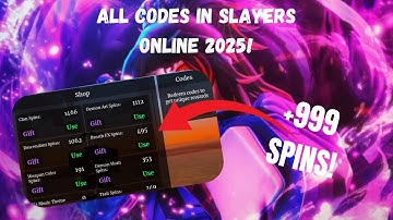ALL CODES IN SLAYERS ONLINE 2025!