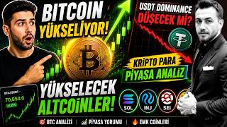 🔥 BTC'DE DÖNÜŞ GELDİ! USDT DOMİNANCE DÜŞER Mİ ? FED TOPLANTISI ! ALTCOİN ANALİZ !