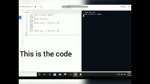 swapping two numbers using shell script
