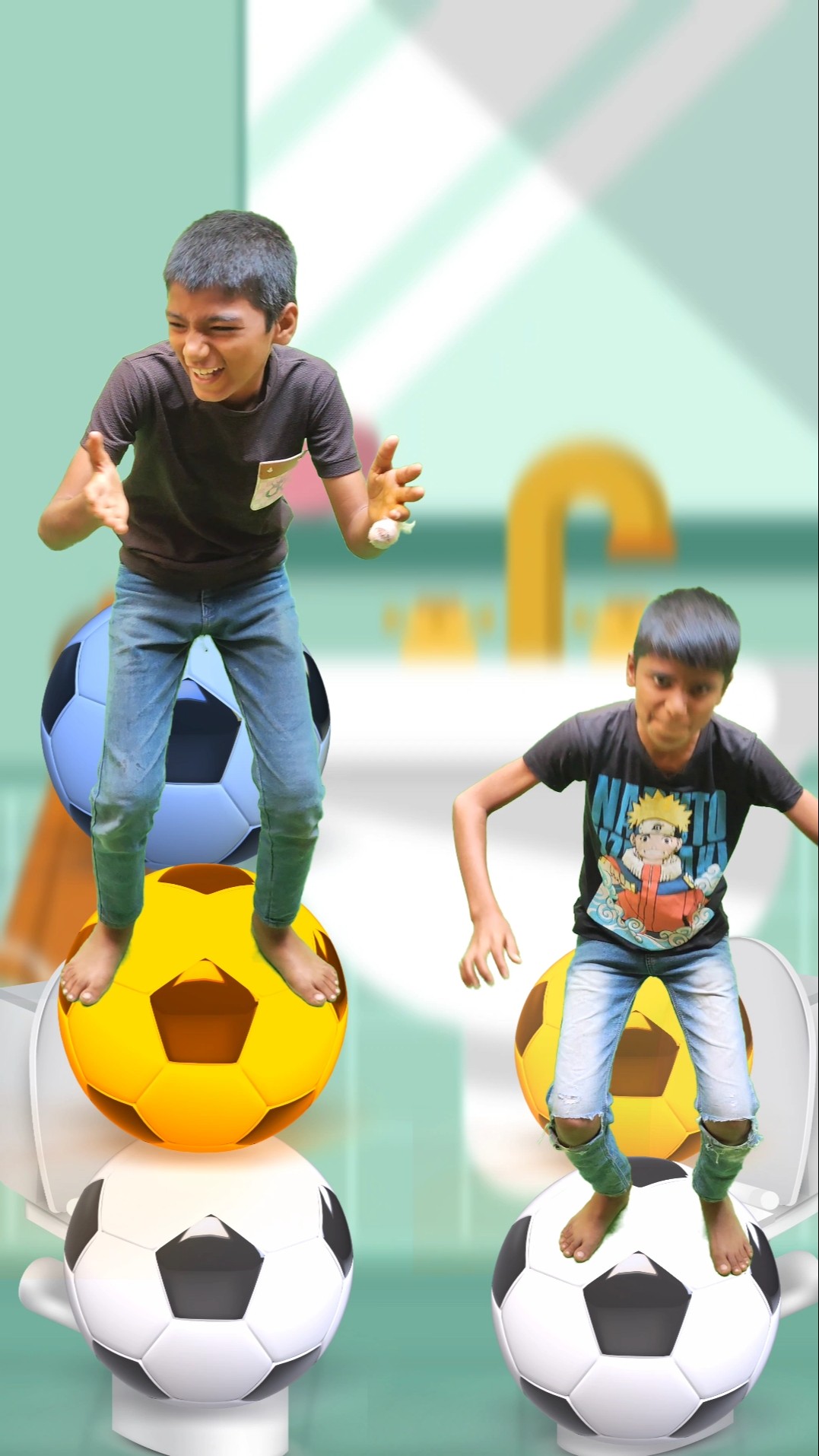 Chotu Aur Nitin Footbal ⚽ Pe Baith Gaye छोटू और नितिन फुटबॉल ⚽ पे बैठ गए ?? #shorts#