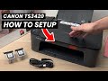 How to setup canon pixma ts3420 printer install ink paper wifi connect scan