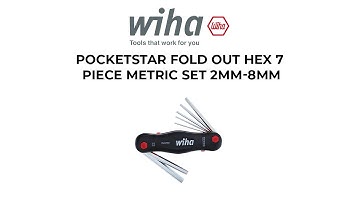 7 Piece PocketStar Fold Out Hex Key Set - Metric