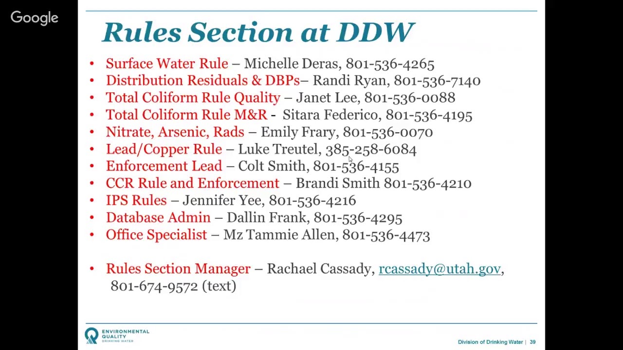 Lead and Copper Certification and Public Notice: July 29, 2019