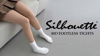 Silhouette 80 denier footless tights pantyhose stockings SHINJIN BIO