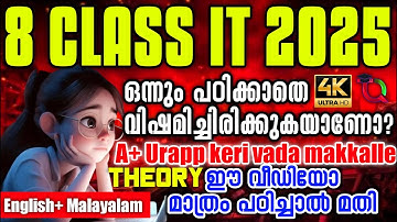 8 Class / 8 Class IT Exam 2025 / IT Exam 2025 For 8 Std/8th Class Annual IT Exam Sure Questions 2025