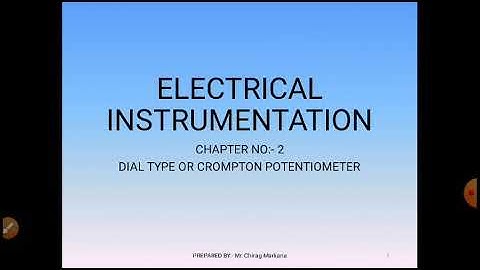 Crompton potentiometer or two dial potentiometer and three dial potentiometer in gujarati