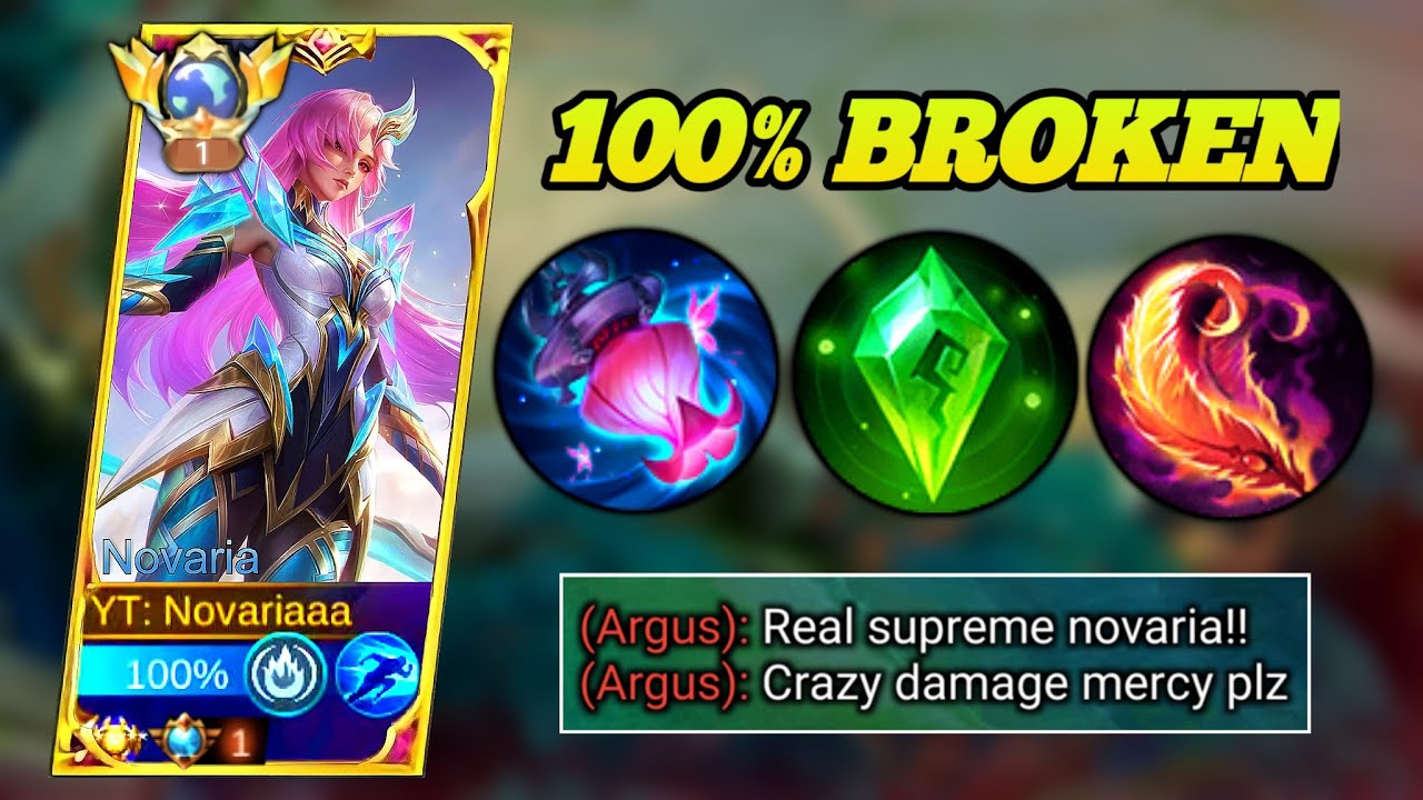 NOVARIA GOD MODE IN THIS NEW META BUILD AND EMBLEM 2026 (MUST TRY) | MLBB
