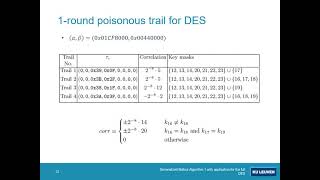 Generalized Matsui Algorithm 1 with application for the full DES (SCN 2020)