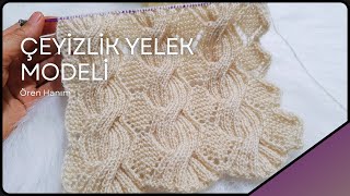 Baklavalı Burgu Örgü Modeli Çeyizlik Yelek Modelleri Sipariş Rekorları Kıran Yelek Modeli