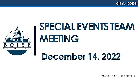 Special Events Team Meeting