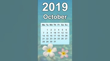 October 2019 Calendar