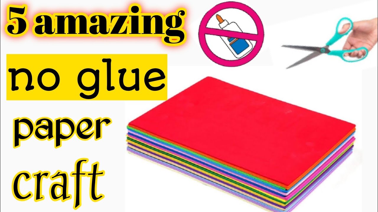 No glue paper craftPaper craft without glueEasy diy paper craftOne