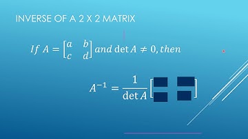 Determinants and Inverses (Video 1 of 2)