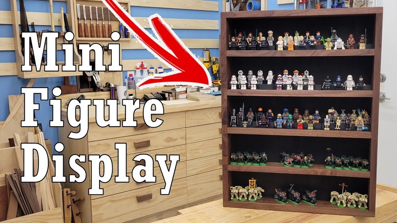 Short Figure Display Hand Cut Joinery // Mini Figure Wall Display - YouTube