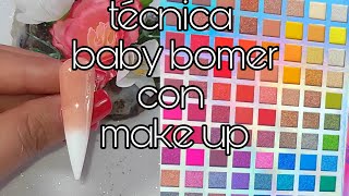 baby bomer con sombras de ojos make up/ maquillaje en tus uñas 