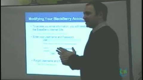 BlackBerry® Basics  Managing Your Email Accounts