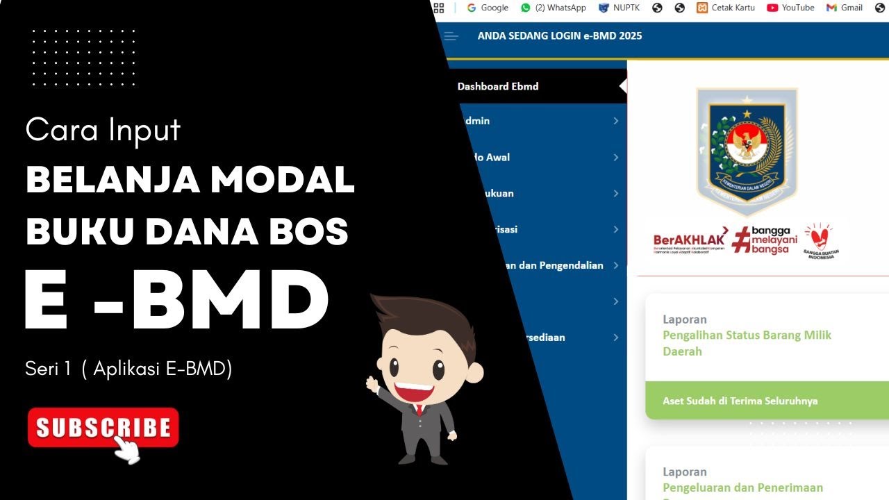 Cara Input Belanja Modal Buku di E-BMD --- Dana BOS