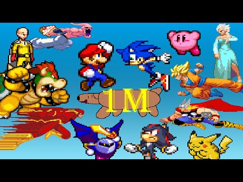 Mario vs Sonic vs Goku vs Kirby vs DC vs Marvel (1 Million Subscriber Special)