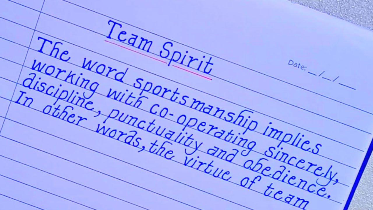 essay about team spirit