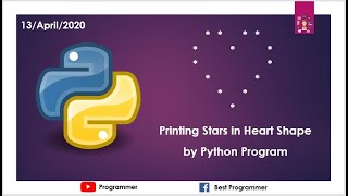 Printing Stars in Heart Shape by Python Program