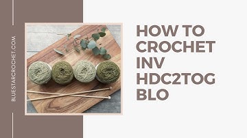 How to crochet invisible decrease using hdc stitch through back loop only (inv hdc2tog blo)