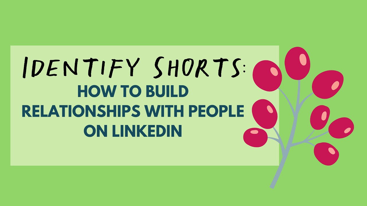 How to build relationships with people on Linkedin #SHORT