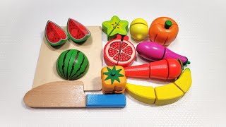 Satisfying Video | Cutting Plastic Fruits and Vegetables ASMR | Color Theme | Relaxing Video ASMR
