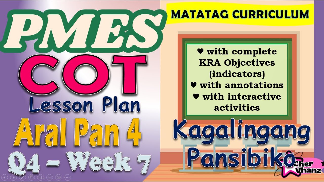 PMES COT Lesson Plan for AP 4 Quarter 4 Week 7 – With Complete ...