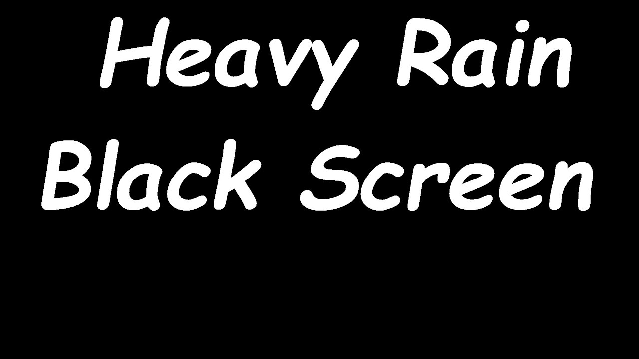 Heavy Rain Black Screen 💧sleep study meditation relaxation no ads no thunder