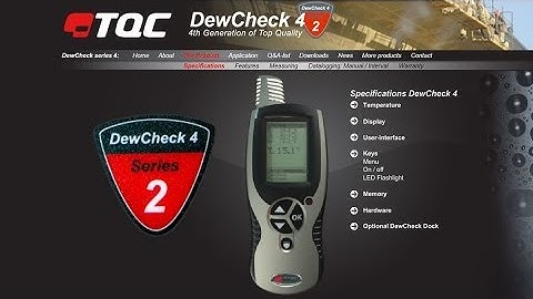 TQC DewCheck 4 DewPoint Meter / Thermo Hydrometer