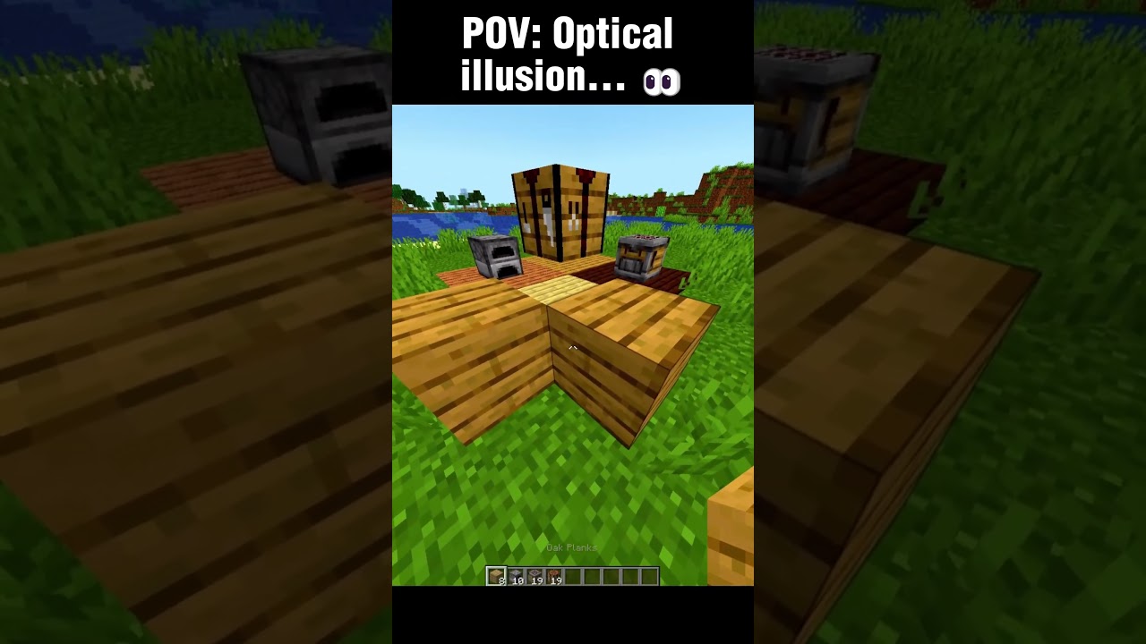 Minecraft Optical Illusion 👀#minecraft #bestgg #meme #memes #opticalillusion #shorts #short