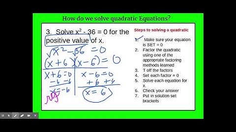 Solving Quadratic Equations - Google Slides