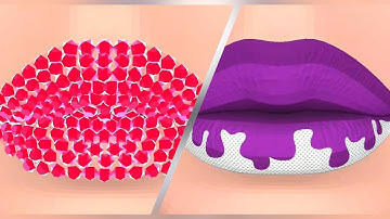 Lip Art 3D👅💄💋🌈 - New Gameplay - Android, ios - All levels walk-through