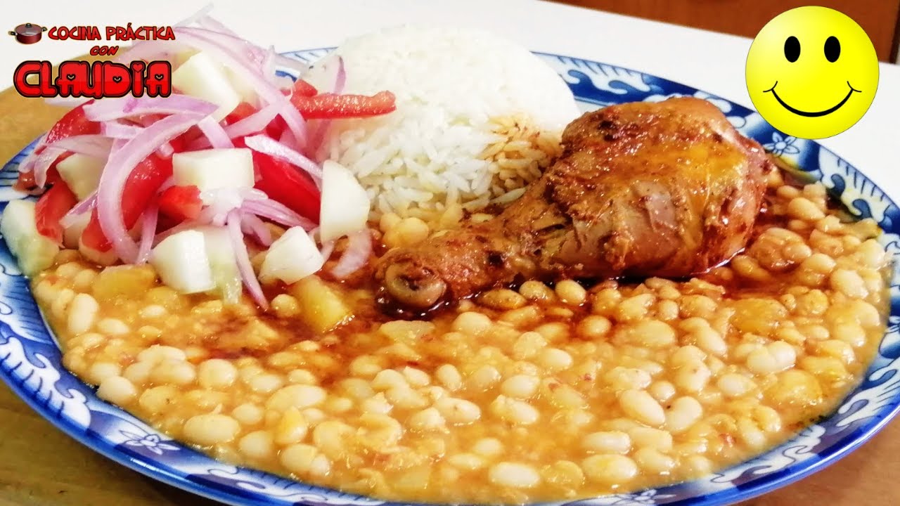 FREJOLES PANAMITO CON POLLO A LA OLLA