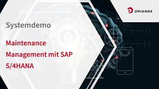 Maintenance Management SAP S 4HANA Demo