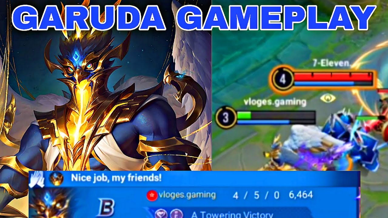 FIRST TIME PLAYING GARUDA GAMEPLAY | 4 KILLS | 5 DEADS | 0 TEAMWORK | NORMAL MATCH | HONOR OF KINGS 