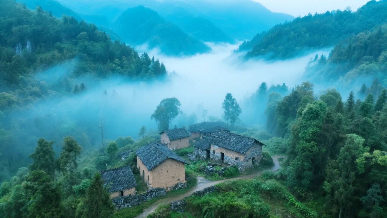 贵州大山发现一无人村，不通车路与世隔绝，宛如人间仙境世外桃源！【乡村阿泰】