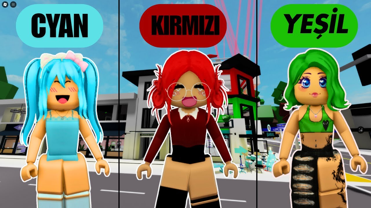 TEK RENK CHALLENGE😊AYŞEM ECE ARI💥ARIGİLLER🐝ROBLOX BROOKHAVEN🏡RP