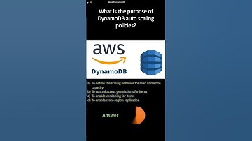 AWS Dynamodb| What is the purpose of DynamoDB auto scaling policies?