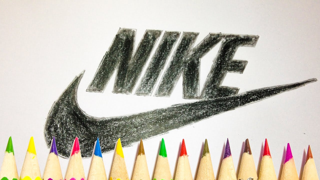 How to Draw the Nike Logo step by step with color Marker - SLD - YouTube