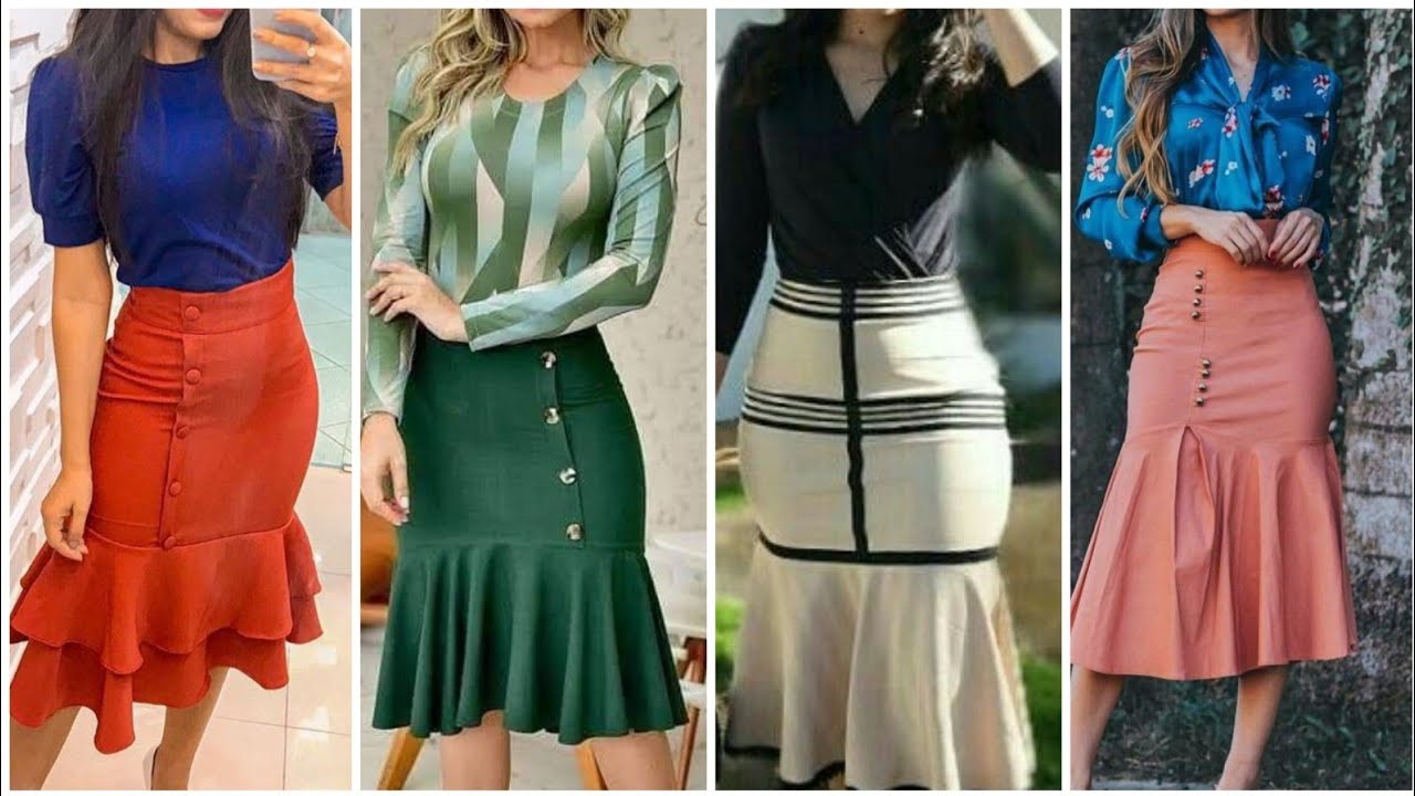 Fabulous And Marvelous High Wested skirts Design European Style Frilly Skirts Design YouTube