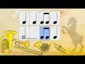 Old town road rhythm playalong and brass family listening example