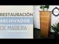 RESTAURACIÓN de MUEBLE ARCHIVADOR de madera ANTIGUO