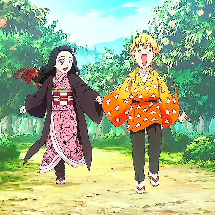 Nezuko & zenitsu cute moments 🥰💗 #demonslayer #foryou #kimetsunoyaiba #shorts