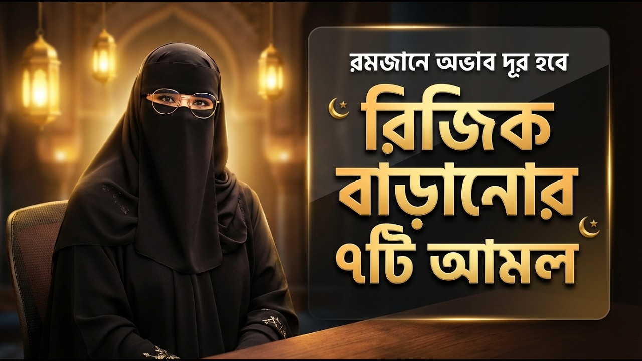 রমজানে অভাব দূর করার ৭টি আমল | Ramadan Rizq Amal Bangla | রমজানের সেরা ওয়াজ | রিজিক বাড়ানোর ৭টি আমল