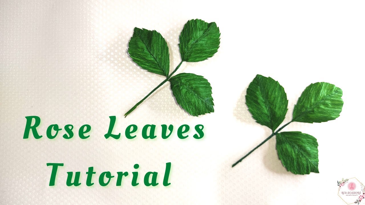 Paper Leaf | Crepe Paper Rose Leaves Tutorial