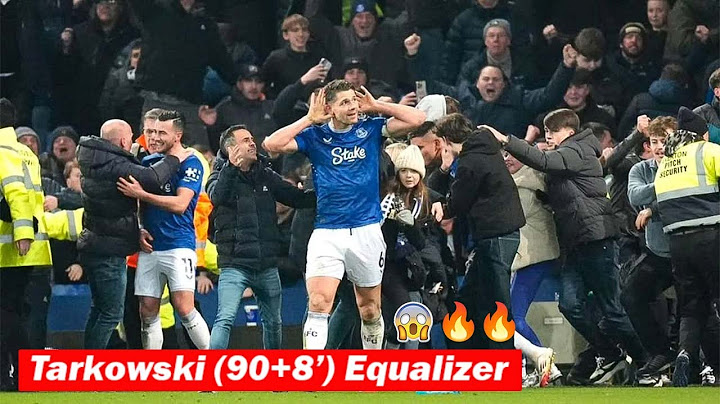 Everton Fans Reactions to JAMES TARKOWSKI (98') Equalizer vs Liverpool